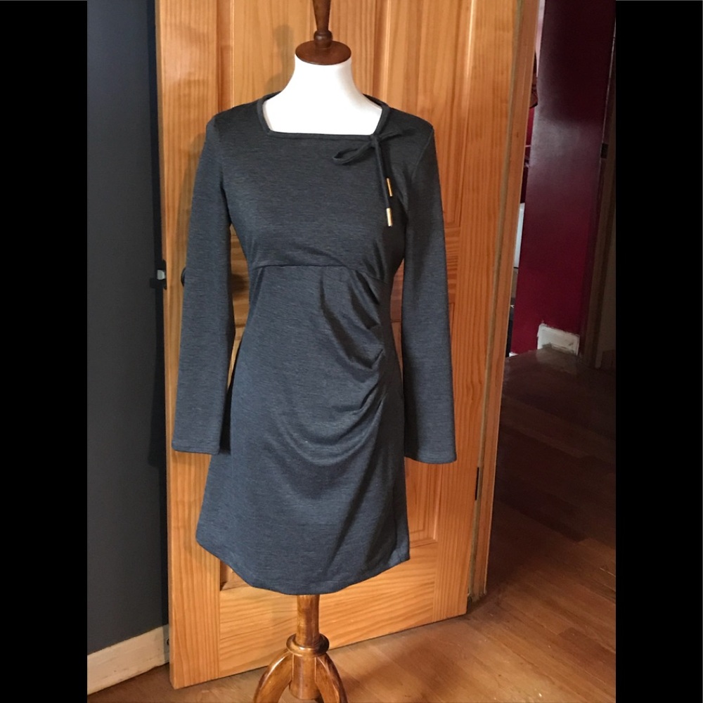 Kische Gray Long Sleeve Dress